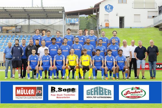 Die 1. Mannschaft des FC Denzlingen, Saison 2025/26, im Einbollenstadion